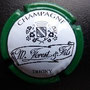 Marque : FOREST M & Fils N° Lambert : 16 Couleur : Contour vert, centre   blanc Description : IBlason couronné   au-dessus du nom de la marque  Emplacement : 