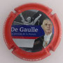 Marque : ROBERT Jérôme N° Lambert : 9 Couleur : Polychrome, contour rouge Description : Charles de Gaulle - nom de la marque  Emplacement : 