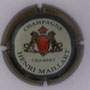 Marque : MAILLART Henri N° Lambert : 3 Couleur : Contour vert foncé, striée Description : Initiales dans cartouche encadré de deux lions - nom de la marque  Emplacement : 