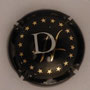 Marque : DELATTRE Henri N° Lambert : 1 Couleur : Noir, blanc et or Description : Initiales DH Emplacement : 