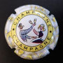 Marque : GENERIQUE  N° Lambert : 794c Couleur : Polychrome, cercle jaune Description : Série Guinguette : couple dansant avec des flutes de champagne Emplacement : 