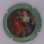 Marque : BRISFER (Comte de) N° Lambert : NR5 Couleur : Contour vert. Dessin polychrome Description : Charlemagne  Emplacement : 