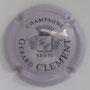 Marque : CLEMENT Gérard N° Lambert : 50c Couleur : Mauve pâle et noir Description : Initiales dans blason couronné - nom de la marque  Emplacement : 