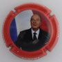 Marque : ROBERT Jérôme N° Lambert : 9b Couleur : Polychrome, contour rouge Description : Jacques Chirac - nom de la marque  Emplacement : 