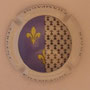 Marque : SERGENT Roger N° Lambert : 1.1 Couleur : Polychrome, contour blanc Description : Armoiries Anne de Bretagne - Nom de la marque  Emplacement : 