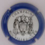 Marque : BOUTILLEZ - GUER N° Lambert : 5 Couleur : Contour bleu foncé Description : Armoiries et nom de la marque Emplacement : 