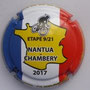 Marque : CLERGEOT Daniel N° Lambert : NR Couleur : Fond marron Description : Tour de France 2017 - Nantua - Chambéry - nom de la marque  Ref perso :