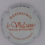 Marque : RUFFIN & fils N° Lambert : 49 Couleur : Fond blanc, écriture rouge Description :  Restaurant Le Vulcano - nom de la marque  Emplacement : 