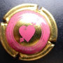 Marque : DUVAL LEROY N° Lambert : 31 Couleur : Rose, contour or  Description : Cœur rouge  Emplacement : 