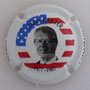 Marque : THIRION Jacques N° Lambert : 1i Couleur : Fond bleu, blanc , rouge, contour blanc  Description : Jimmy Carter président des Etats-Unis - nom de la marque Emplacement : 