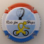 Marque : COURTY - LEROY N° Lambert : 27e Couleur : Fond bleu ciel, cycliste jaune Description : Ride for Hope. Drapeau luxembourgeois et nom de la marque sur contour   Emplacement : 
