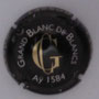 Marque : GOSSET N° Lambert : 41 Couleur : Noir, blanc et or - inscription Blanc de Blanc Description : Grand G pour une cuvée Grand Blanc de Blanc   Emplacement : 