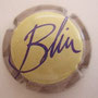 Marque : BLIN N° Lambert : 4 Couleur : Fond crème, contour gris Description : Nom du producteur, écriture stytlisée  Emplacement : 