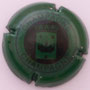 Marque : PANNIER N° Lambert : 28 Couleur : Vert foncé et noir Description : Blason contenant un château et trois fleurs de lys surmonté d'une couronne château.   Emplacement : 086-05-03