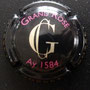 Marque : GOSSET N° Lambert : 39 Couleur : Noir et blanc  - inscription rosé Description : Grand G pour une cuvée Grand rosé  Emplacement : 