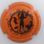 Marque : FAY Michel N° Lambert : 22 Couleur : Orange et noir Description : Comité des fêtes Jean de la Fontaine - nom de la marque Emplacement : 