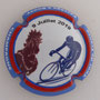Marque : BOUZY N° Lambert : NR Couleur : Polychrome, contour bleu Description : Cycliste - TDF passage à Boozy 9 juillet 2019 Emplacement : 