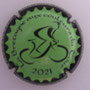 Marque : POILVERT-JACQUES N° Lambert : 6a Couleur : Fond vert, contour noir Description : TDF 2021 la Bretagne aux couleurs du Tour - cycliste - nom de la marque Emplacement :