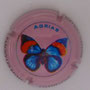 Marque : RENARD Gérard N° Lambert : 1  Couleur : Fond rose Description : Papillon Agrias - nom de la marque   Emplacement :