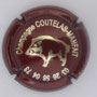 Marque : COUTELAS - MANFAIT N° Lambert : 1-4 Couleur : Fond marron Description :  Sanglier - Nom de la marque dans un cercle  Emplacement : 