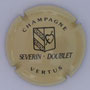 Marque : SEVERIN - DOUBLET N° Lambert : 1 Couleur : Crème et noir  Description : Coeur percé d’une flèche dans blason - nom de la marque Emplacement : 