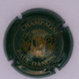 Marque : DANGIN PAUL  N° Lambert : 9 Couleur : Vert foncé Description : Blason couronnée encadré de deux grappes de raisins - nom de la marque  Emplacement : 