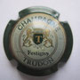 Marque :  TRUDON N° Lambert : 1  Couleur : Contour vert  Description : Lettres T dans un blason   couronné, soutenu par deux lions  Emplacement : 102-07-02 