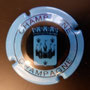 Marque : PANNIER N° Lambert : 12 Couleur : Bleu et noir  Description : Blason contenant un château et trois fleurs de lys surmonté d'une couronne château.   Emplacement : 086-05-01