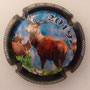 Marque : STRAUSS - GEORGETON N° Lambert : 31d Couleur : Polychrome, contour noir Description : Cerf de face 2019 mais 2018 sur le pourtour - nom de la marque sur le pourtour Emplacement : 