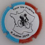 Marque : CHAURE Jean-Louis N° Lambert : NR Couleur : Fond blanc, contour bleu et rouge. Jeroboam Description : Tour de France 9 juillet 2019 - nom de la marque Emplacement : 