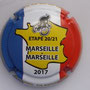 Marque : CLERGEOT Daniel N° Lambert : NR Couleur : Fond marron Description : Tour de France 2017 - Marseille - Marseille - nom de la marque  Ref perso :