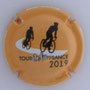 Marque : ECUEIL N° Lambert : NR20 Couleur : Polychrome, fond jaune Description : Cyclistes - Le tour DE LA France - Nom du village d'Ecueil Emplacement : 