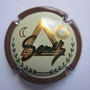 Marque : SENEZ N° Lambert : 20 Couleur : Contour marron Description : Triangle triple, lune et soleil   Emplacement : 