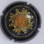 Marque : ROULOT Bruno N° Lambert : 9c Couleur : Noir et or Description : Initiales stylisées dans un cercle rouge Emplacement : 