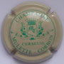 Marque : MULETTE - CORBON N° Lambert : 2 Couleur : Crème et vert Description : Initiales dans armoiries couronnées, nom de la marque  Emplacement : 
