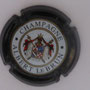 Marque : LEBRUN Albert  N° Lambert : 5 Couleur : Bleu et or Description : Blason surmonté d'un heaume couronné  Emplacement : 