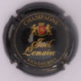 Marque : LEMAIRE Joël N° Lambert : 1 Couleur : Noir et or  Description : Initiales dans blason couronné soutenu par deux lions - nom de la marque   Emplacement : 
