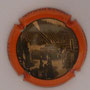 Marque : SIX COTEAUX (Coopérative des) N° Lambert : 6 Couleur : Fond gris, contour orange Description : cour de ferme - nom de la marque  Emplacement : 