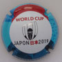 Marque : VEZIEN Marcel N° Lambert : 145 Couleur : Fond blanc, contour bleu Description : Coupe du monde de Rugby - Japon 2019 - Nom de la marque  Emplacement : 