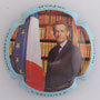 Marque : LAPOULLE Bruno N° Lambert : NR5 Couleur : Contour bleu ciel,  Description : Nicolas Sarkozy - Nom de la marque  Ref perso : 