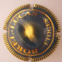 Marque : BOREL - LUCAS N° Lambert : 3 Couleur : Bleu et or, striée Description : Soleil brillant  Emplacement : 