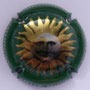 Marque : LECLERC - BRIANT N° Lambert : 10 Couleur : Fond vert Description : Soleil  Emplacement :