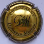 Marque : DELOUVIN - MOREAU N° Lambert : 5 Couleur : Or et noir, strié Description : Bouteille et raisins  Emplacement : 