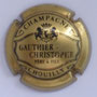 Marque : GAUTHIER Chrsitophe N° Lambert : 2 Couleur : Or et noir Description : Nom de la marque au-dessous d'un blason encadré de deux lions Emplacement : 