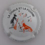 Marque : BARON Albert N° Lambert : 10 Couleur : Fond blanc, cigale marron clair Description : La cigale et la fourmi - nom de la marque  Emplacement : 
