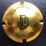 Marque : DUMANGIN J & Fils  N° Lambert : 6  Couleur :  Or et noir Description : Initiales JFD et nom de la marque Emplacement : 