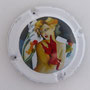 Marque : CASTELLANE (de) N° Lambert : 98i Couleur : Fond blanc,  polychrome Description : Femme à l'écharpe rouge  Emplacement : 