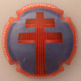 Marque : MARTIN Alain N° Lambert : 9brouge Couleur : Contour marron, polychrome Description : Général De Gaulle - croix de Lorraine - nom de la marque  Emplacement : 