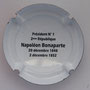Marque : LHUILLIER Philippe N° Lambert : 25a verso Couleur : Contour bleu, blanc, rouge Description : Napoleon Bonaparte - nom de la marque Emplacement : 