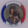 Marque : CAVA BARNILS N° Lambert : NR Couleur : Polychrome, contour bleu, blanc, rouge Description : Louis XIV - nom de la marque  Emplacement : 